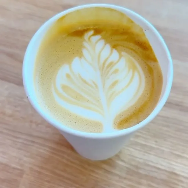 A latte at the café