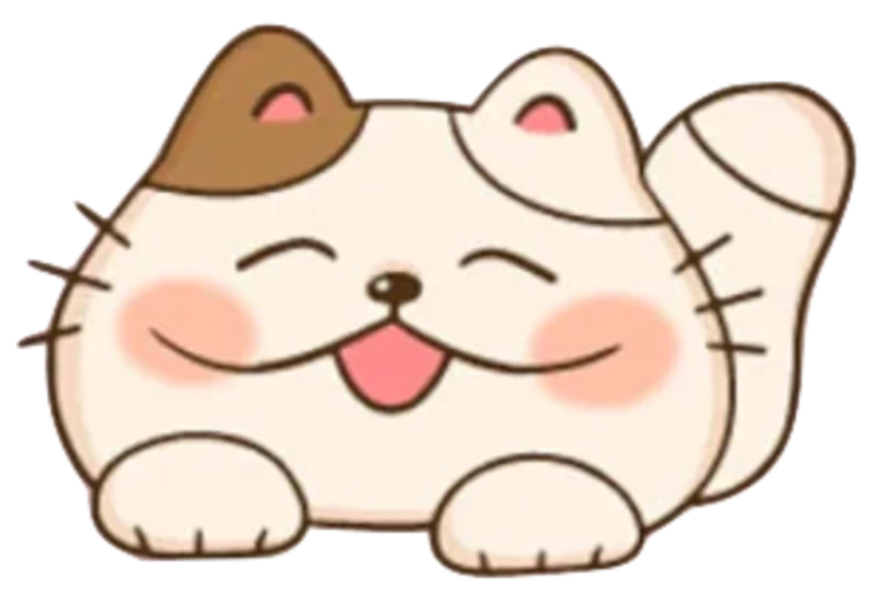The Jancat cat - a chubby cartoon cat, the brand's mascot
